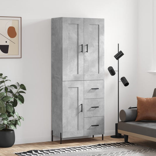 Skåp Betonggrå 69,5x34x180 cm