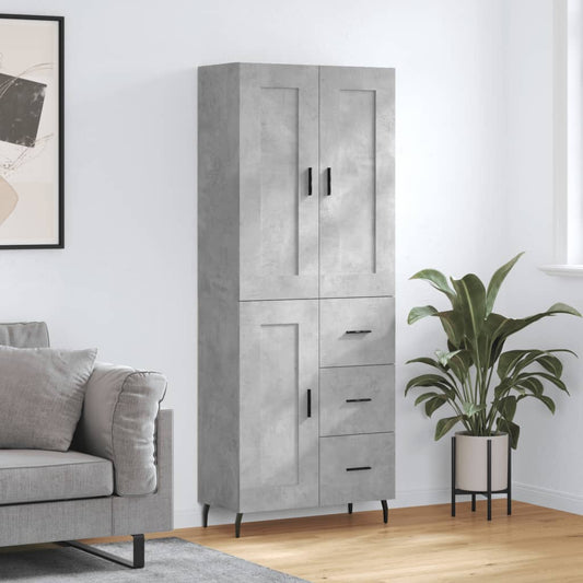 Skåp Betonggrå 69,5x34x180 cm