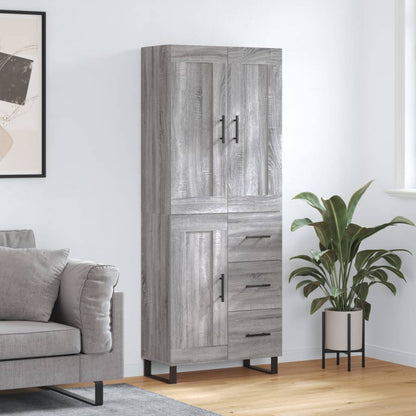 Skåp Sonoma Grå 69,5x34x180 cm