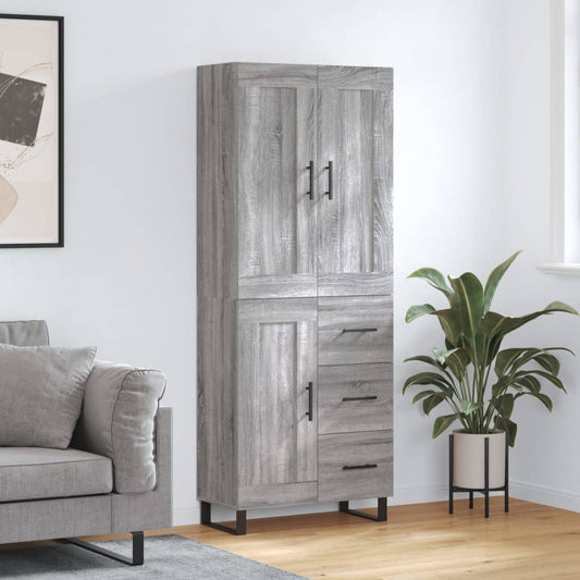 Skåp Sonoma Grå 69,5x34x180 cm
