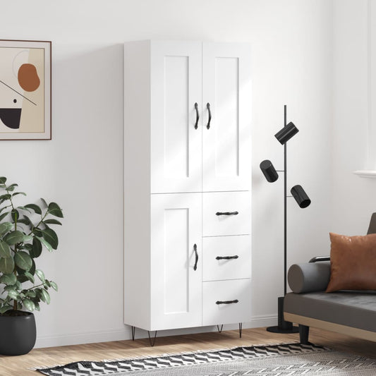 Skåp Vit 69,5x34x180 cm