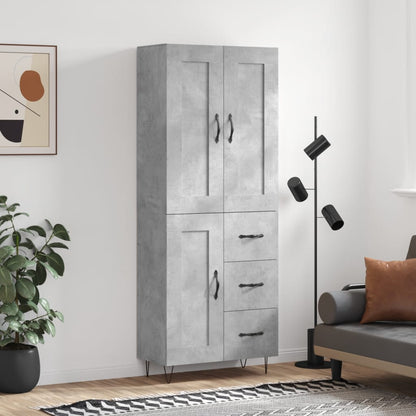 Skåp Betonggrå 69,5x34x180 cm
