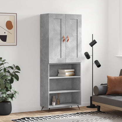 Skåp Betonggrå 69,5x34x180 cm