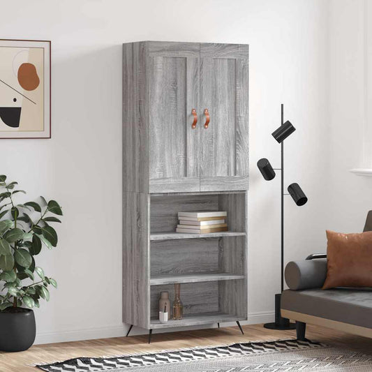 Skåp Sonoma Grå 69,5x34x180 cm