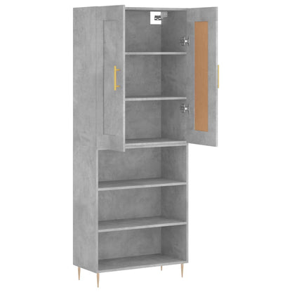 Skåp Betonggrå 69,5x34x180 cm