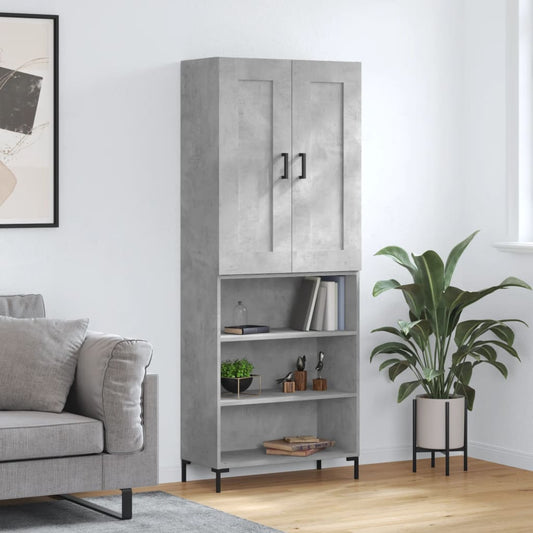 Skåp Betonggrå 69,5x34x180 cm