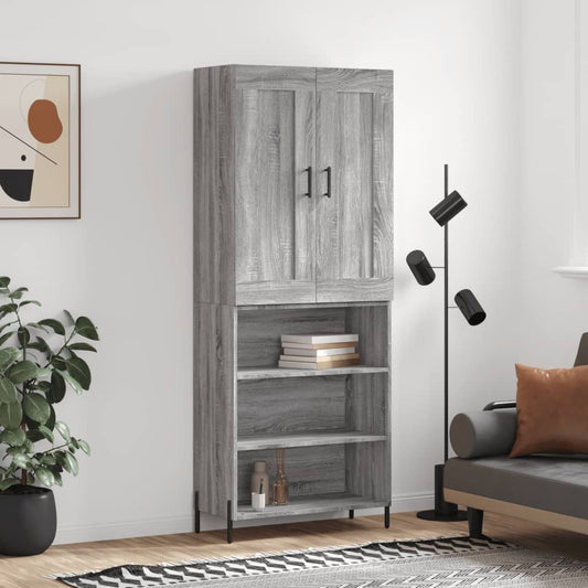 Skåp Sonoma Grå 69,5x34x180 cm