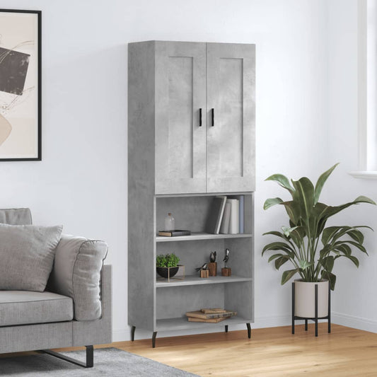 Skåp Betonggrå 69,5x34x180 cm