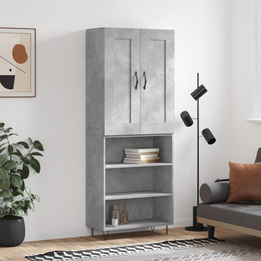 Skåp Betonggrå 69,5x34x180 cm