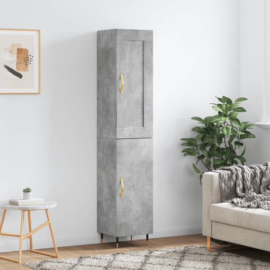 Skåp Betonggrå 34,5x34x180 cm