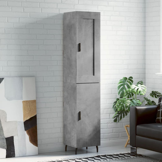 Skåp Betonggrå 34,5x34x180 cm