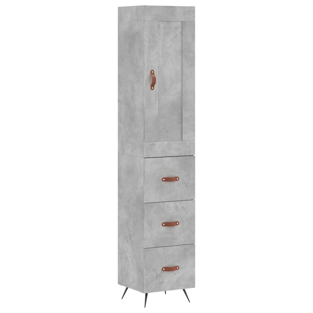 Skåp Betonggrå 34,5x34x180 cm