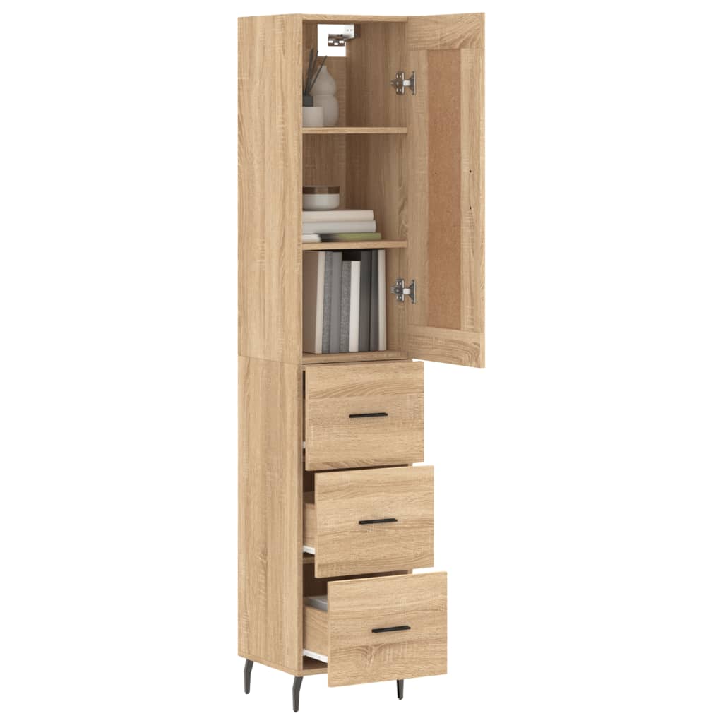 Skåp Sonoma Ek 34,5x34x180 cm