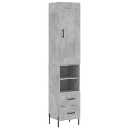 Skåp Betonggrå 34,5x34x180 cm