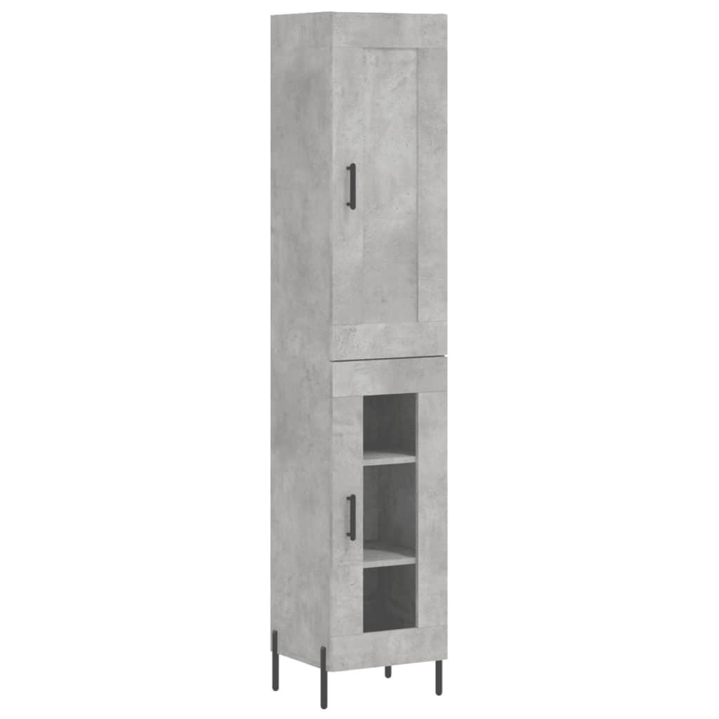 Skåp Betonggrå 34,5x34x180 cm