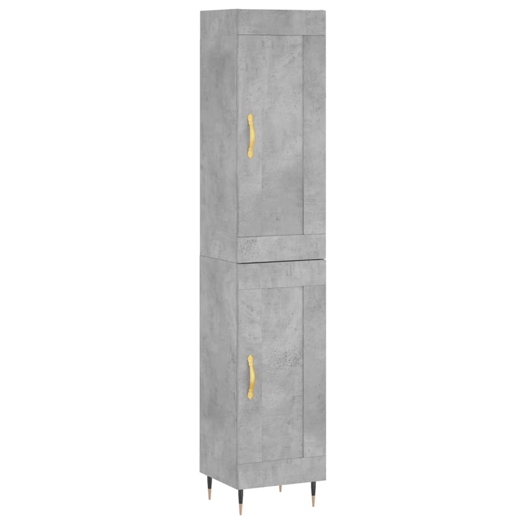 Skåp Betonggrå 34,5x34x180 cm