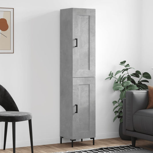 Skåp Betonggrå 34,5x34x180 cm