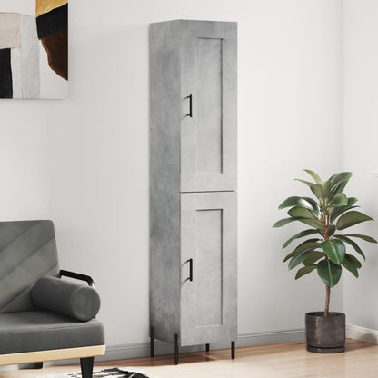 Skåp Betonggrå 34,5x34x180 cm