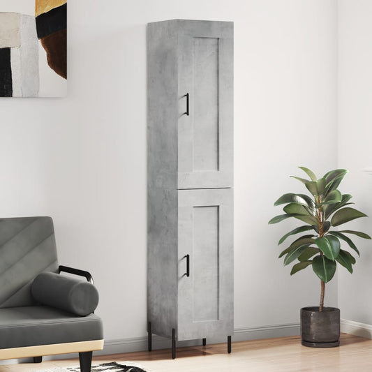 Skåp Betonggrå 34,5x34x180 cm