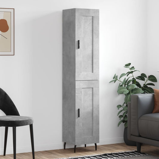 Skåp Betonggrå 34,5x34x180 cm