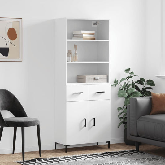 Skåp Vit 69,5x34x180 cm