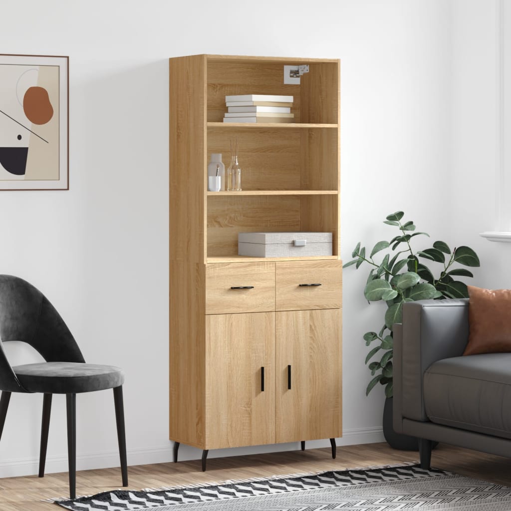 Skåp Sonoma Ek 69,5x34x180 cm