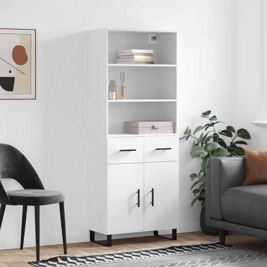 Skåp Vit 69,5x34x180 cm