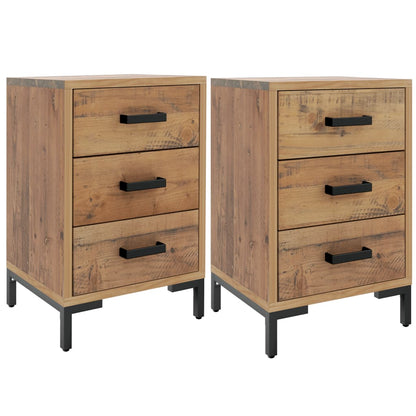 Sängbord 2 st 40x30x55 cm massiv furu