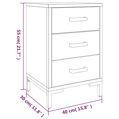 Sängbord 2 st 40x30x55 cm massiv furu
