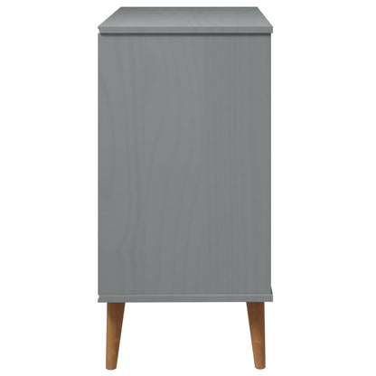 Byrå Grå 80x40x80 cm massiv furu