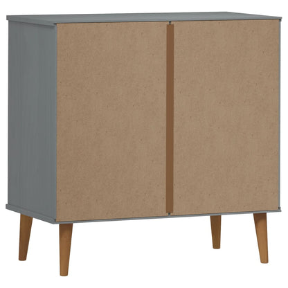 Byrå Grå 80x40x80 cm massiv furu
