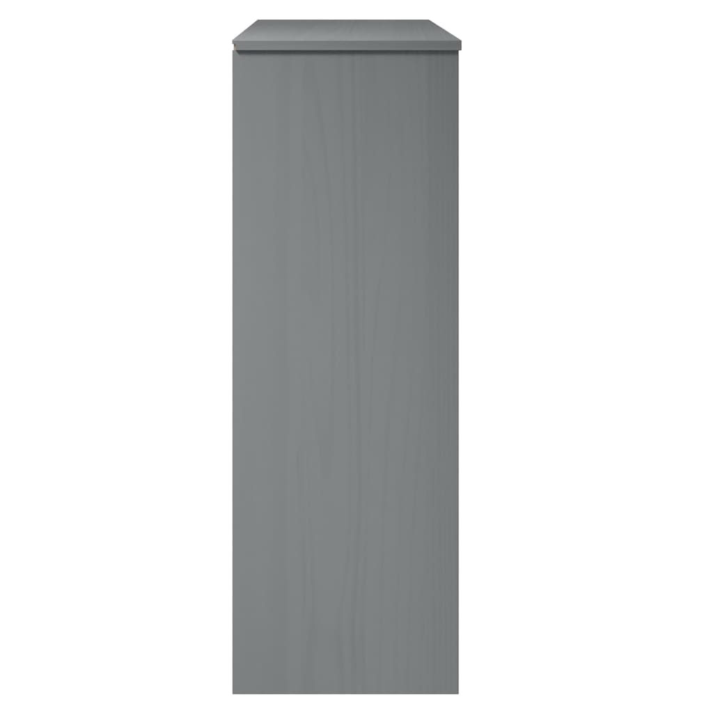 Skänk Grå Överdel till högSkänk Grå MOLDE 90x35x100 cm massiv furu