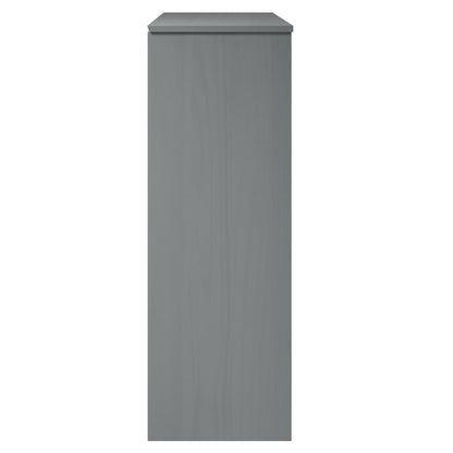 Skänk Grå Överdel till högSkänk Grå MOLDE 90x35x100 cm massiv furu