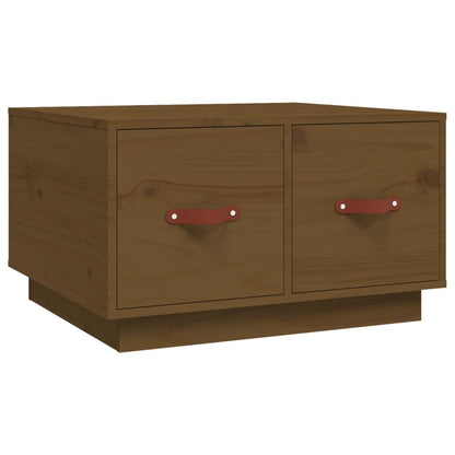 Soffbord Trä Honungsbrun 60x53x35 cm massiv furu