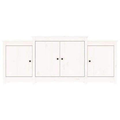 Skänk Vit 164x37x68 cm massiv furu