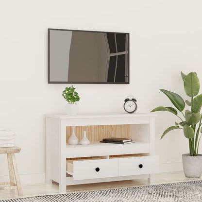 TV-Möbel Vit TV-Bänk 79x35x52 cm massiv furu