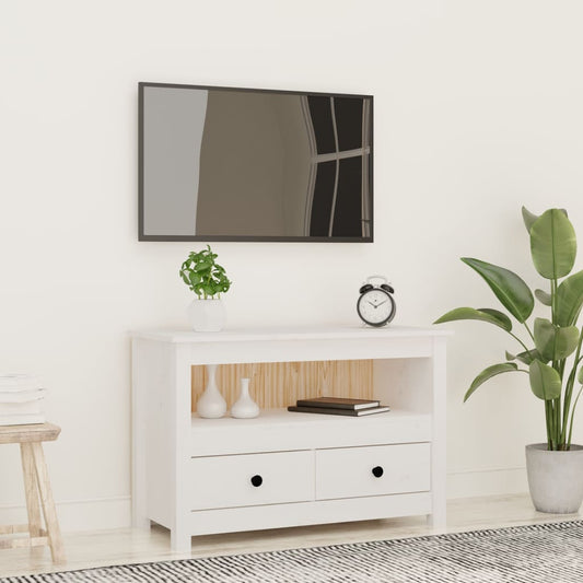 TV-Möbel Vit TV-Bänk 79x35x52 cm massiv furu