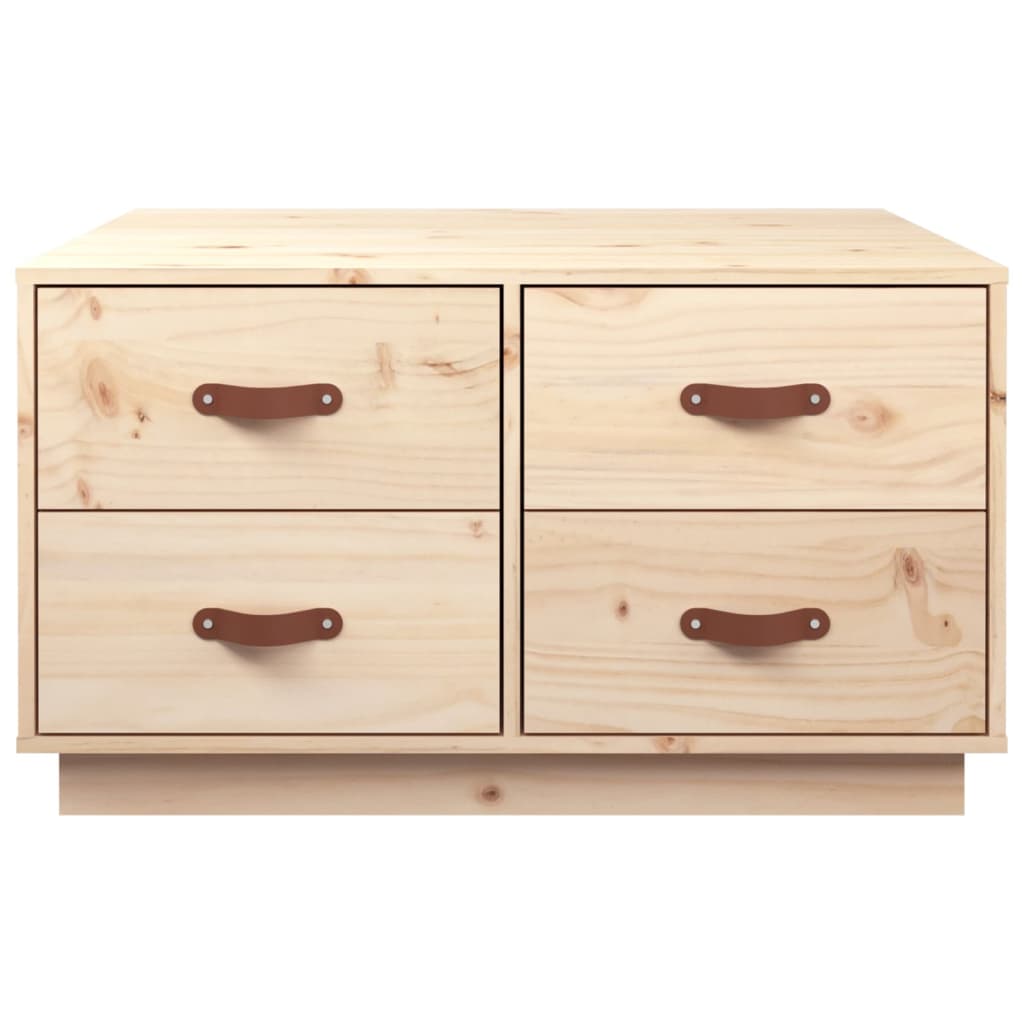 Soffbord Trä 80x80x45 cm massiv furu