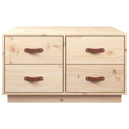 Soffbord Trä 80x80x45 cm massiv furu