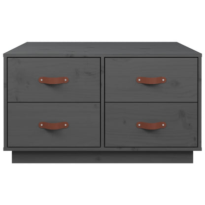 Soffbord Grå 80x80x45 cm massiv furu