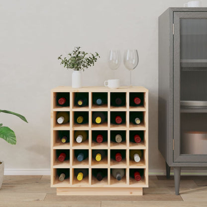 Vinställ Vinskåp 55,5x34x61 cm massiv furu