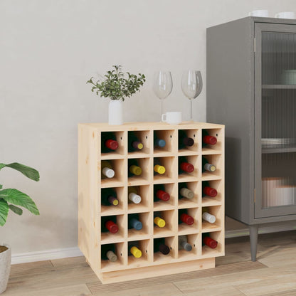 Vinställ Vinskåp 55,5x34x61 cm massiv furu