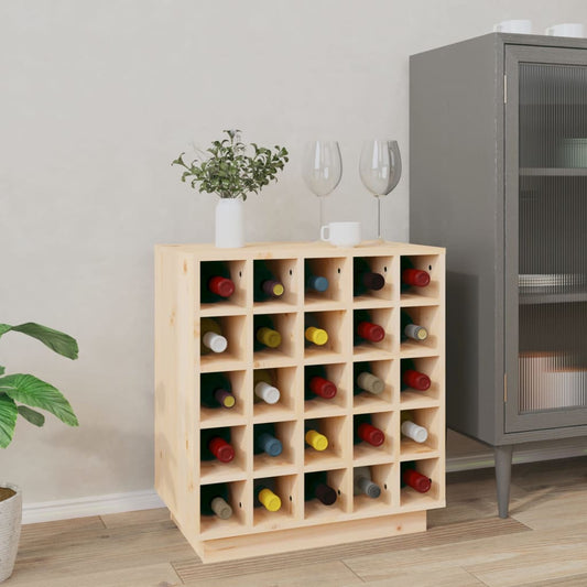 Vinställ Vinskåp 55,5x34x61 cm massiv furu