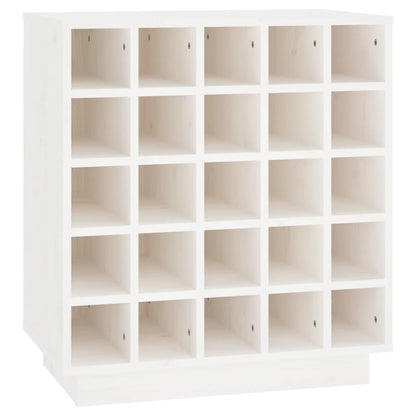 Vinställ Vinskåp Vit 55,5x34x61 cm massiv furu
