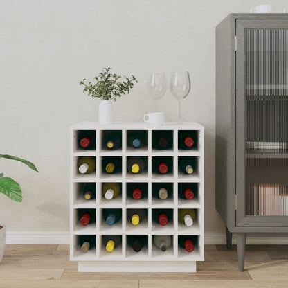 Vinställ Vinskåp Vit 55,5x34x61 cm massiv furu