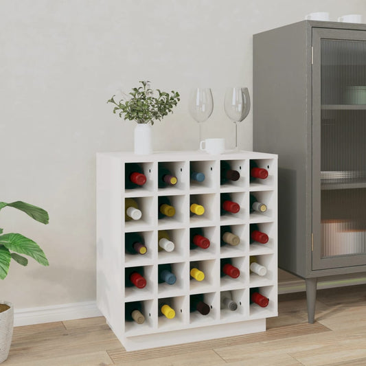 Vinställ Vinskåp Vit 55,5x34x61 cm massiv furu
