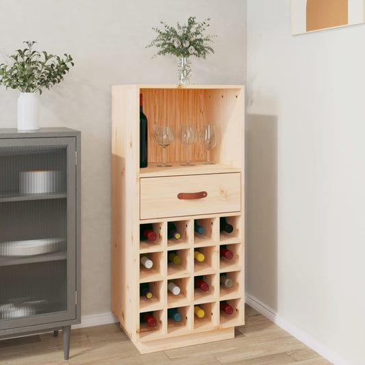 Vinställ Vinskåp 45x34x100 cm massiv furu