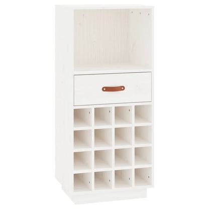 Vinställ Vinskåp Vit 45x34x100 cm massiv furu