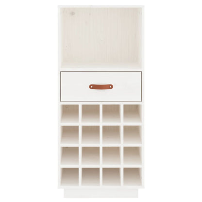 Vinställ Vinskåp Vit 45x34x100 cm massiv furu
