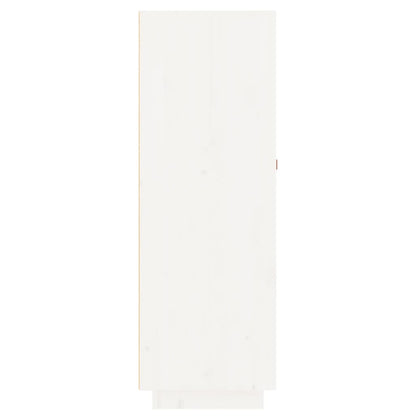Vinställ Vinskåp Vit 45x34x100 cm massiv furu